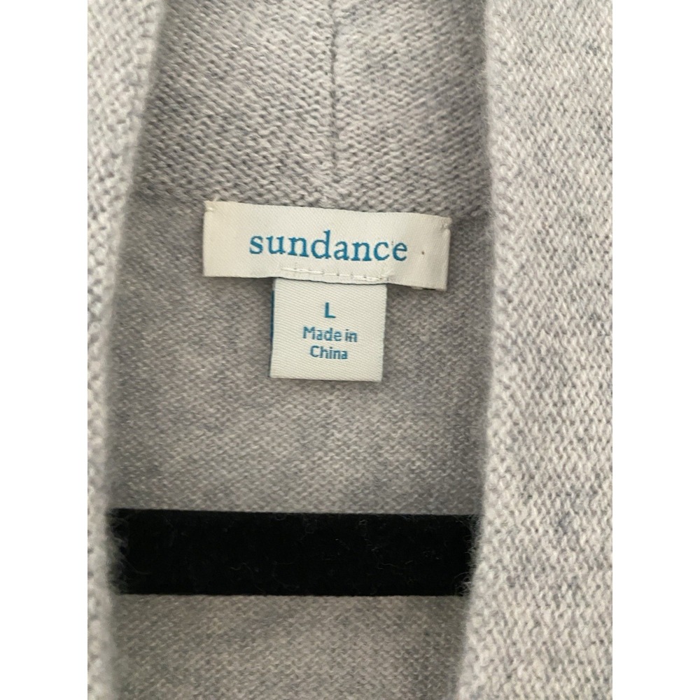 Sundance Size XL Womens Grey 100% Cashmere V Neck Soft Comfy Knit Sweater - Picture 3 of 10